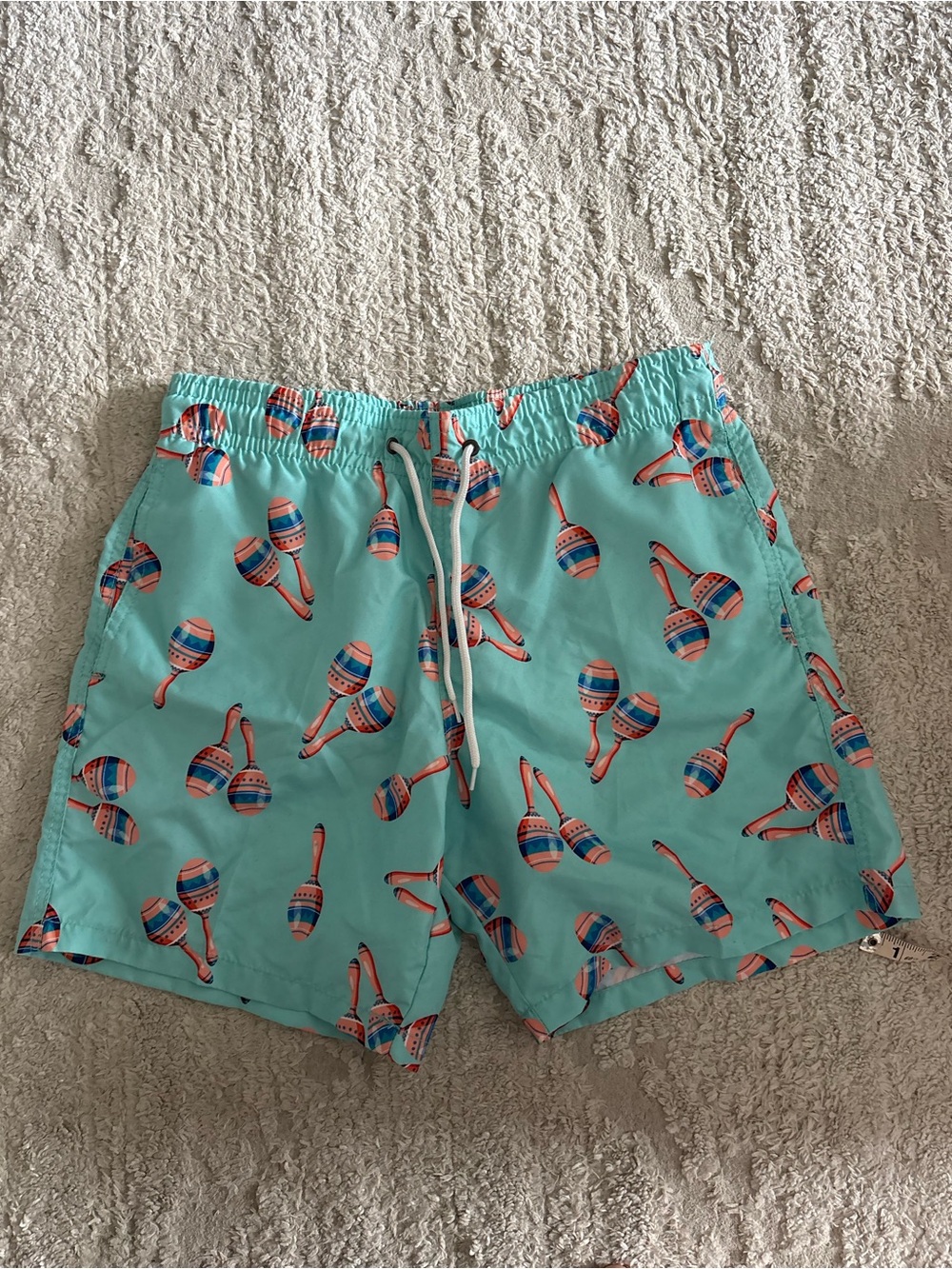 Trunks Surf & Swim Co. Maracas Swim Trunks Seafoam Green Blue Size M